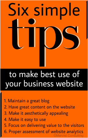 six simple tips to make best use of your business website